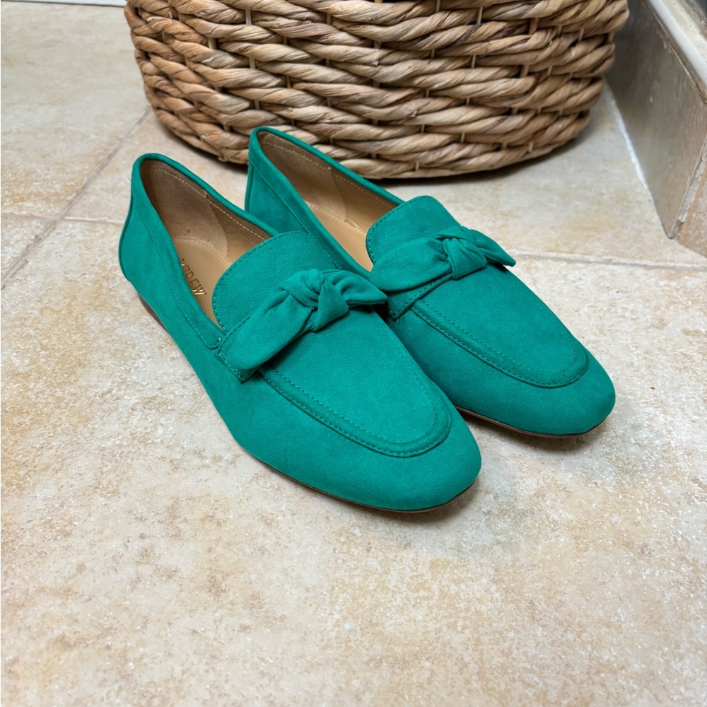 NWT J Crew Factory Green Loafers for Women